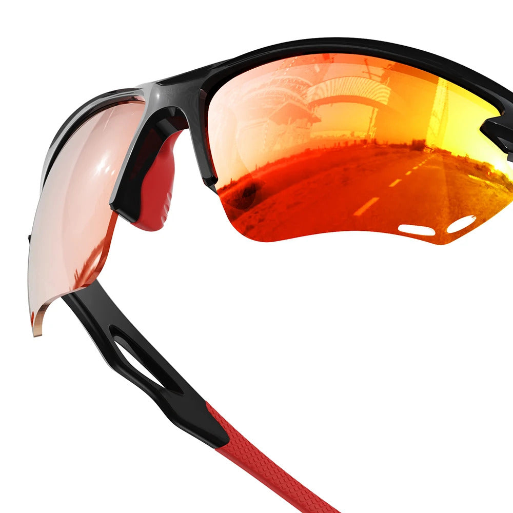 WORLUX JDS2153Y135-C3 sports sunglasses with polarized mirrored lens for cycling and running - image 5
