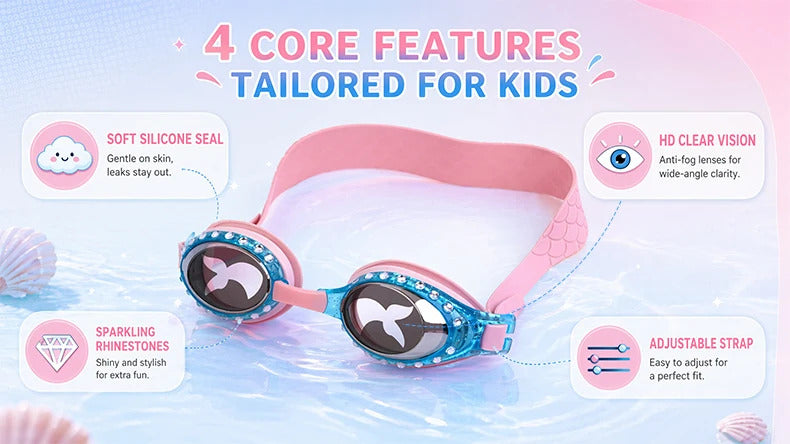 WORLUX kids anti-fog swim goggles for pool training - image 10