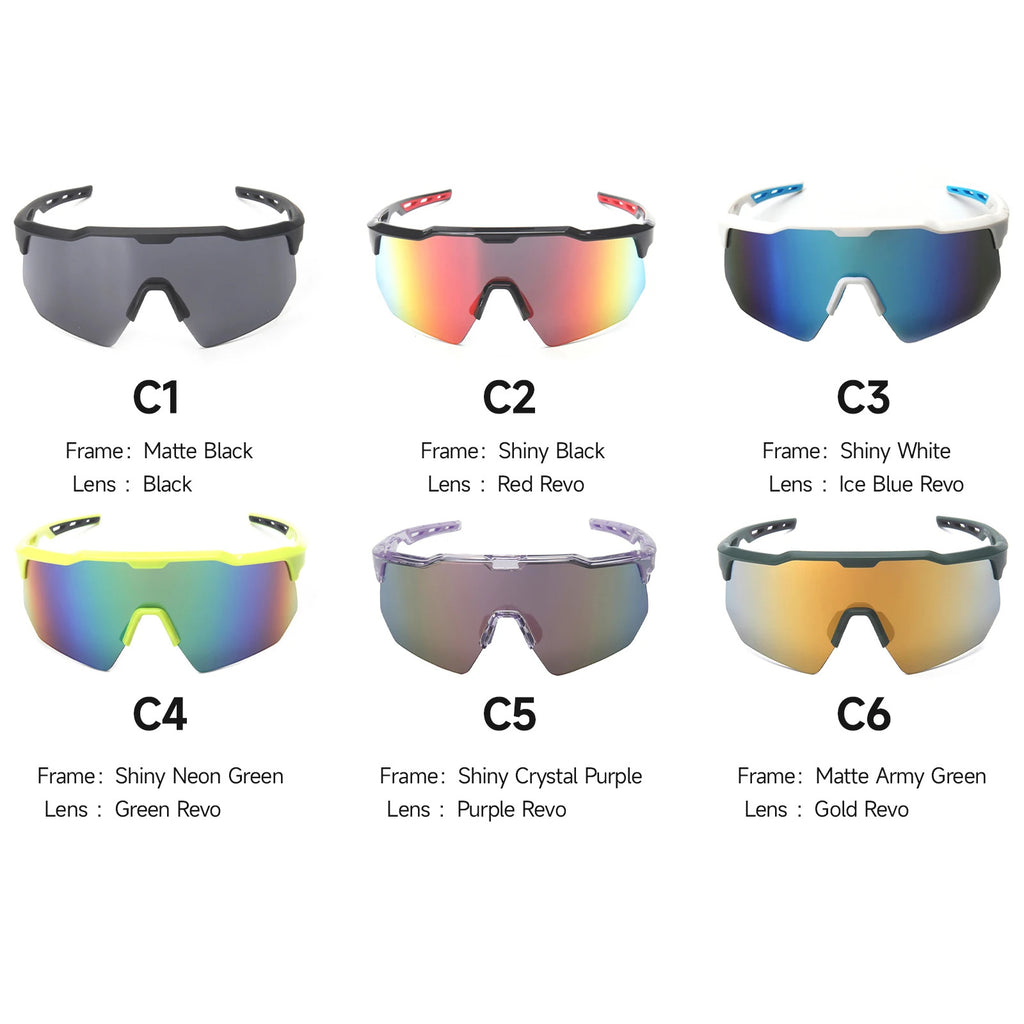 WORLUX JDS2149Y131-C5 sports sunglasses with polarized UV400 lens for cycling and running - image 5