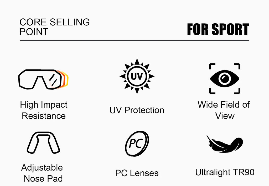 WORLUX KC03-06-C2 sports sunglasses with polarized mirrored lens for cycling and running - image 14