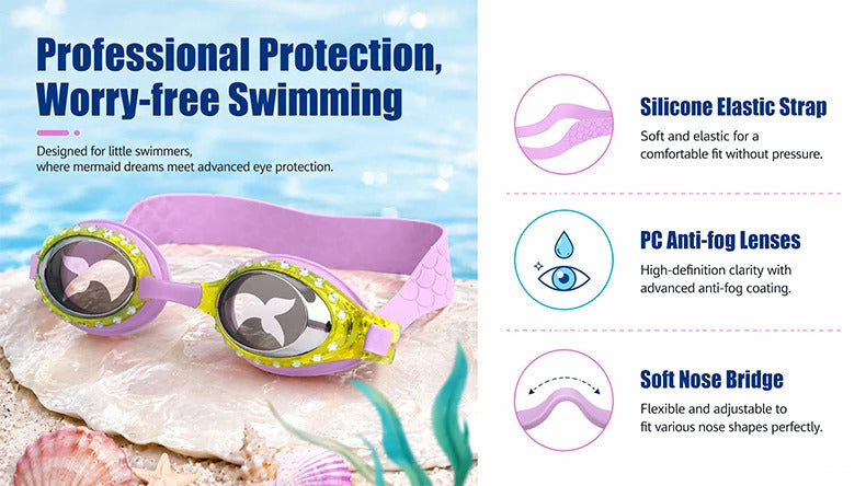WORLUX kids anti-fog swim goggles for pool training - image 9