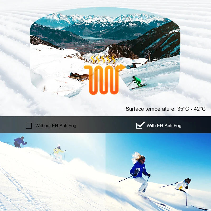 WORLUX ski goggles with magnetic lens, OTG fit for snowboarding - image 2