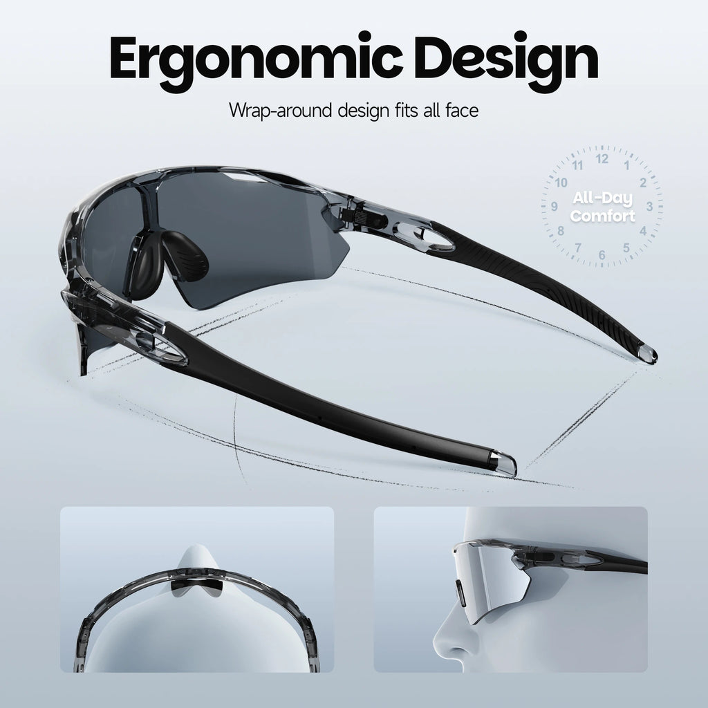 WORLUX UV400 sports sunglasses with UV400 mirrored lens for cycling and running - image 4