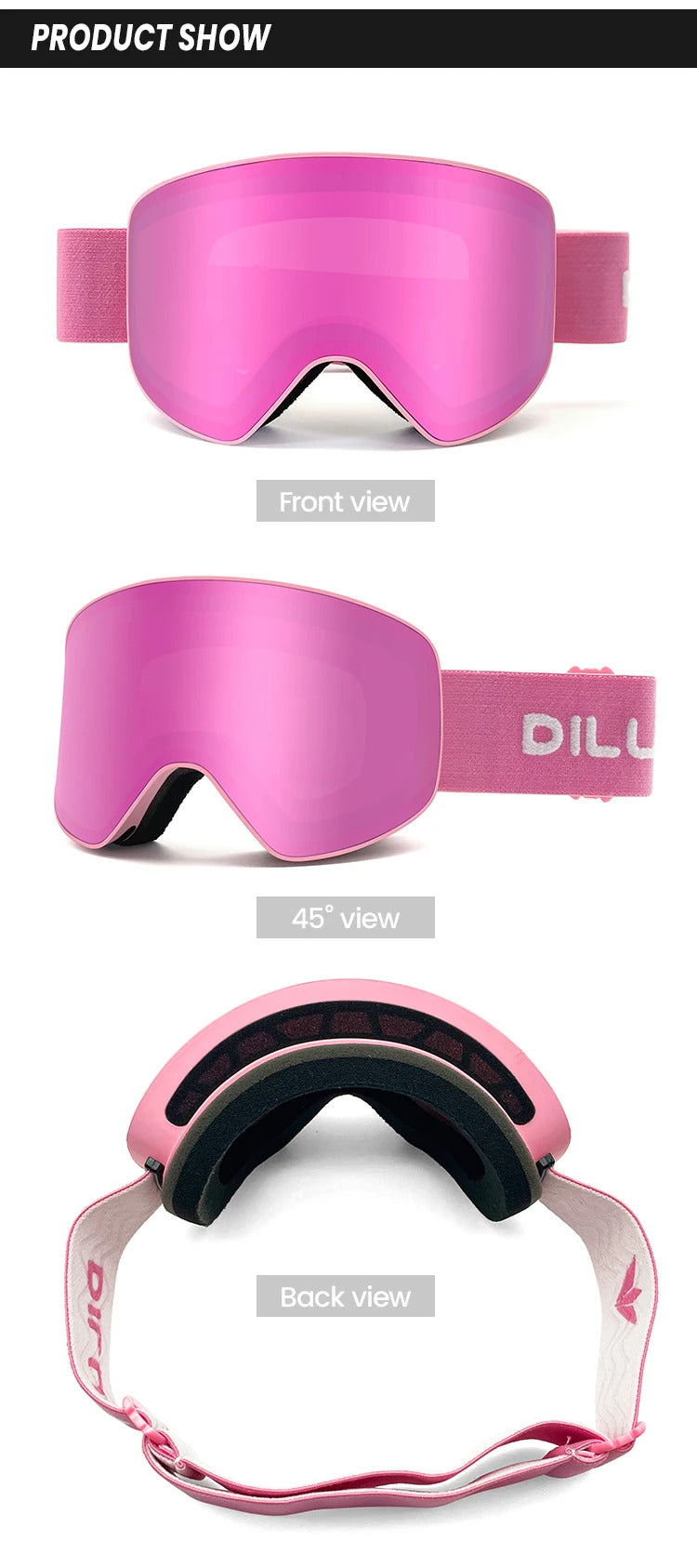 WORLUX UV400 ski goggles with anti-fog UV400 lens for snowboarding - image 26