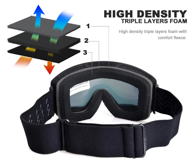 WORLUX UV400 ski goggles with anti-fog UV400 lens for snowboarding - image 5