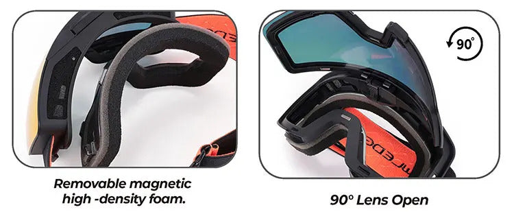 WORLUX ski goggles with magnetic lens, OTG fit for snowboarding - image 15
