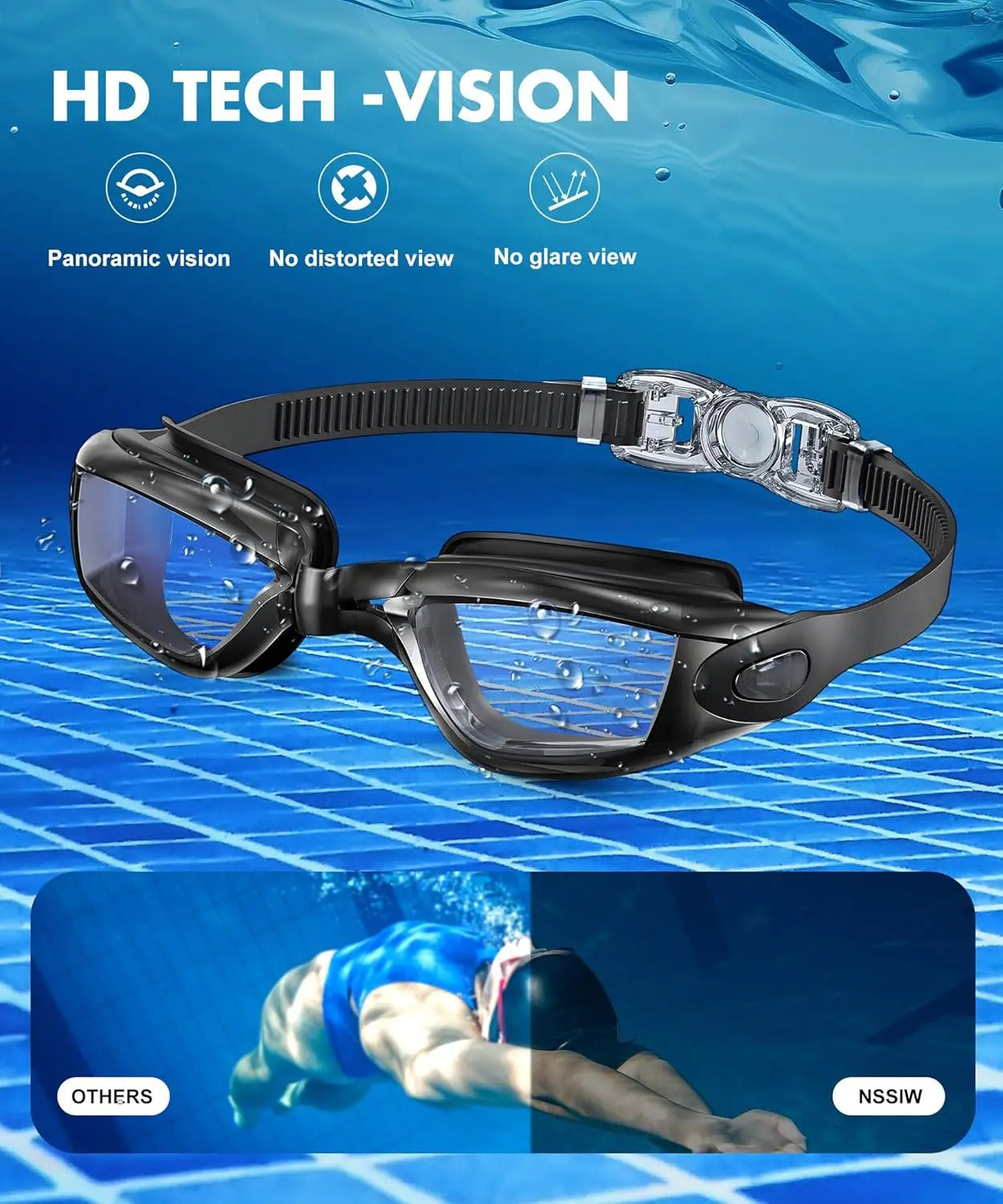 WORLUX anti-fog swim goggles for pool training - image 8