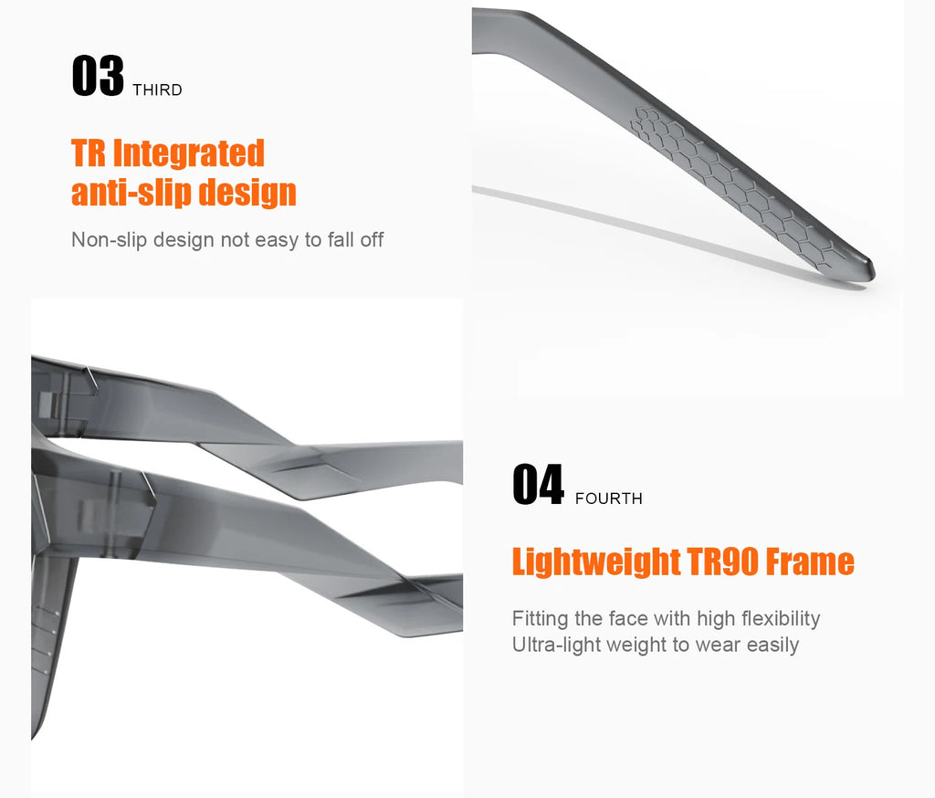WORLUX KN-Y262-C6 sports sunglasses with polarized UV400 lens for cycling and running - image 23