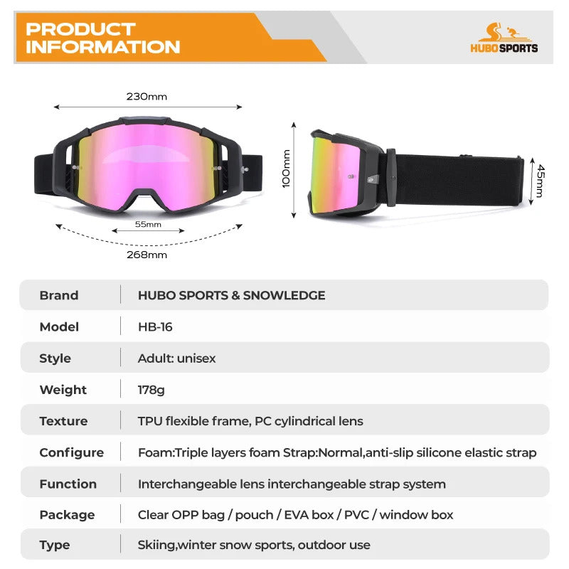 WORLUX OTG ski goggles with OTG fit for snowboarding - image 7