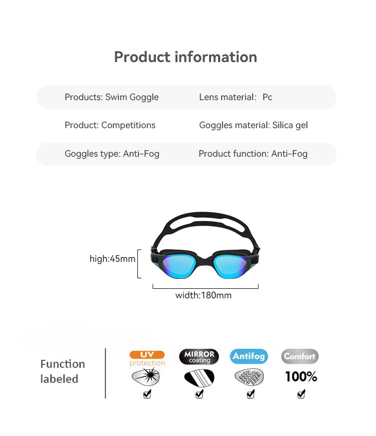 WORLUX anti-fog swim goggles for pool training - image 27