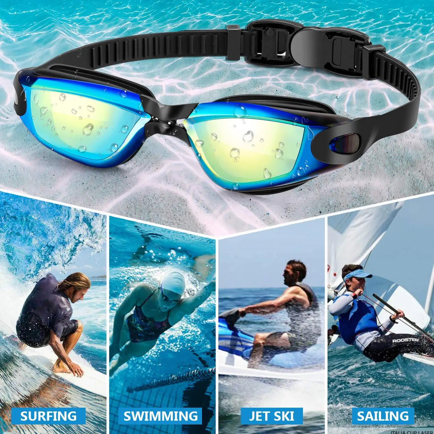 WORLUX anti-fog swim goggles for pool training - image 8