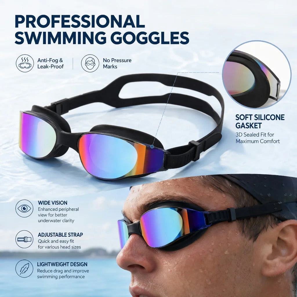 WORLUX anti-fog swim goggles for pool training - image 6