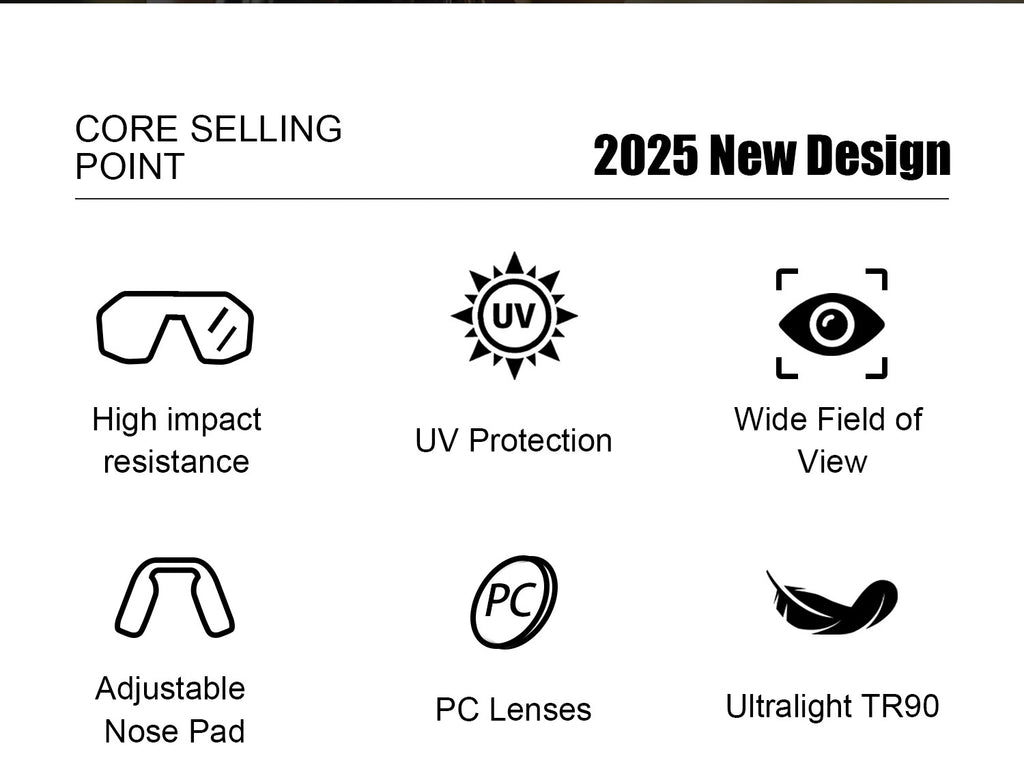 WORLUX KN11-19-C6 sports sunglasses with polarized mirrored lens for cycling and running - image 16