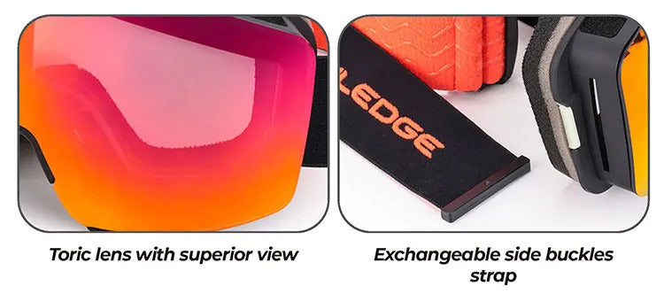 WORLUX ski goggles with magnetic lens, OTG fit for snowboarding - image 13