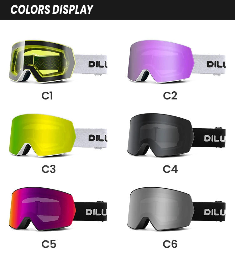 WORLUX ski goggles with magnetic lens, OTG fit for snowboarding - image 6