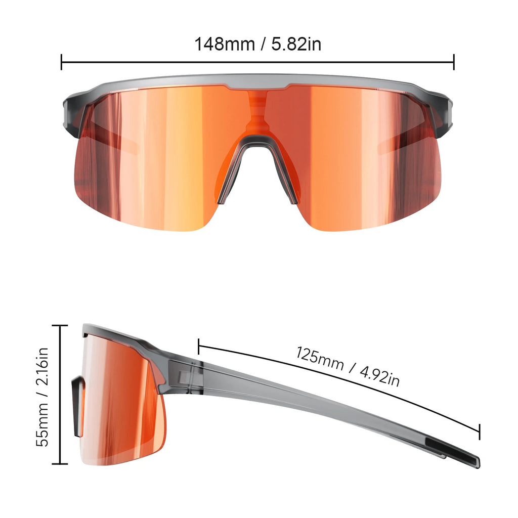 WORLUX KC07-15A-C2 sports sunglasses with polarized mirrored lens for cycling and running - image 16