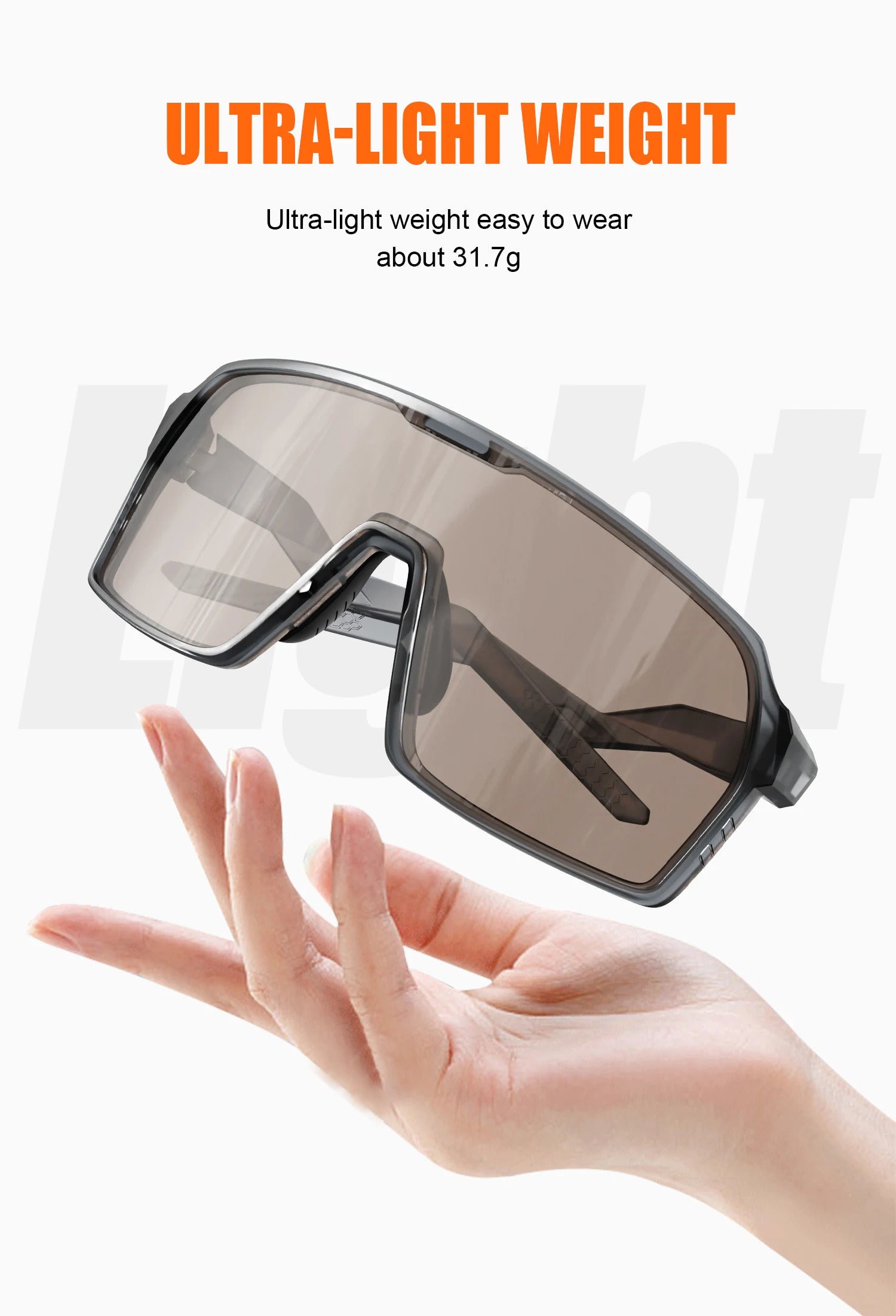 WORLUX KN-Y262-C6 sports sunglasses with polarized UV400 lens for cycling and running - image 25