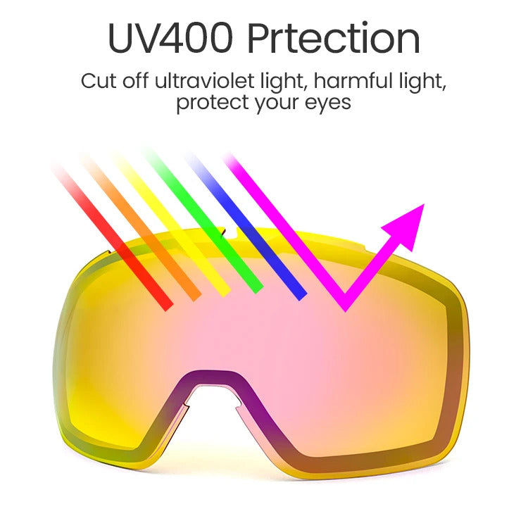 WORLUX UV400 ski goggles with anti-fog UV400 lens for snowboarding - image 13
