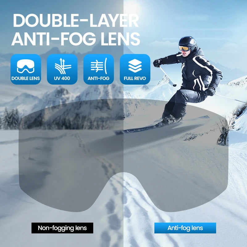 WORLUX UV400 ski goggles with anti-fog UV400 lens for snowboarding - image 4