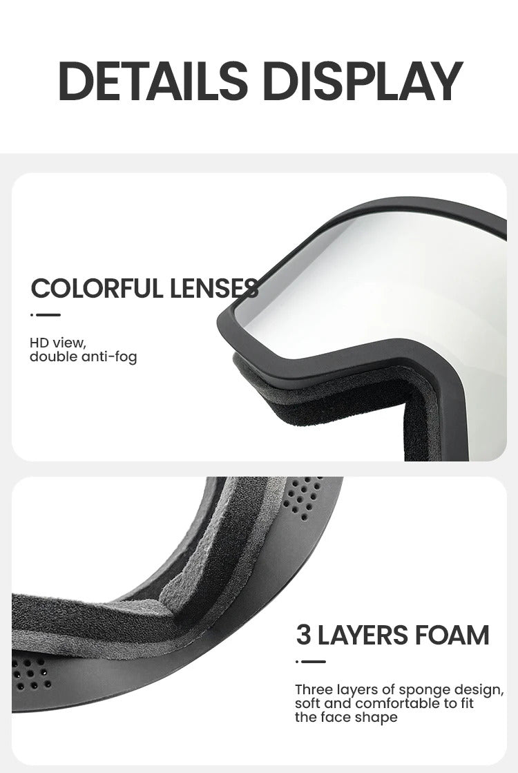 WORLUX UV400 ski goggles with anti-fog UV400 lens for snowboarding - image 26