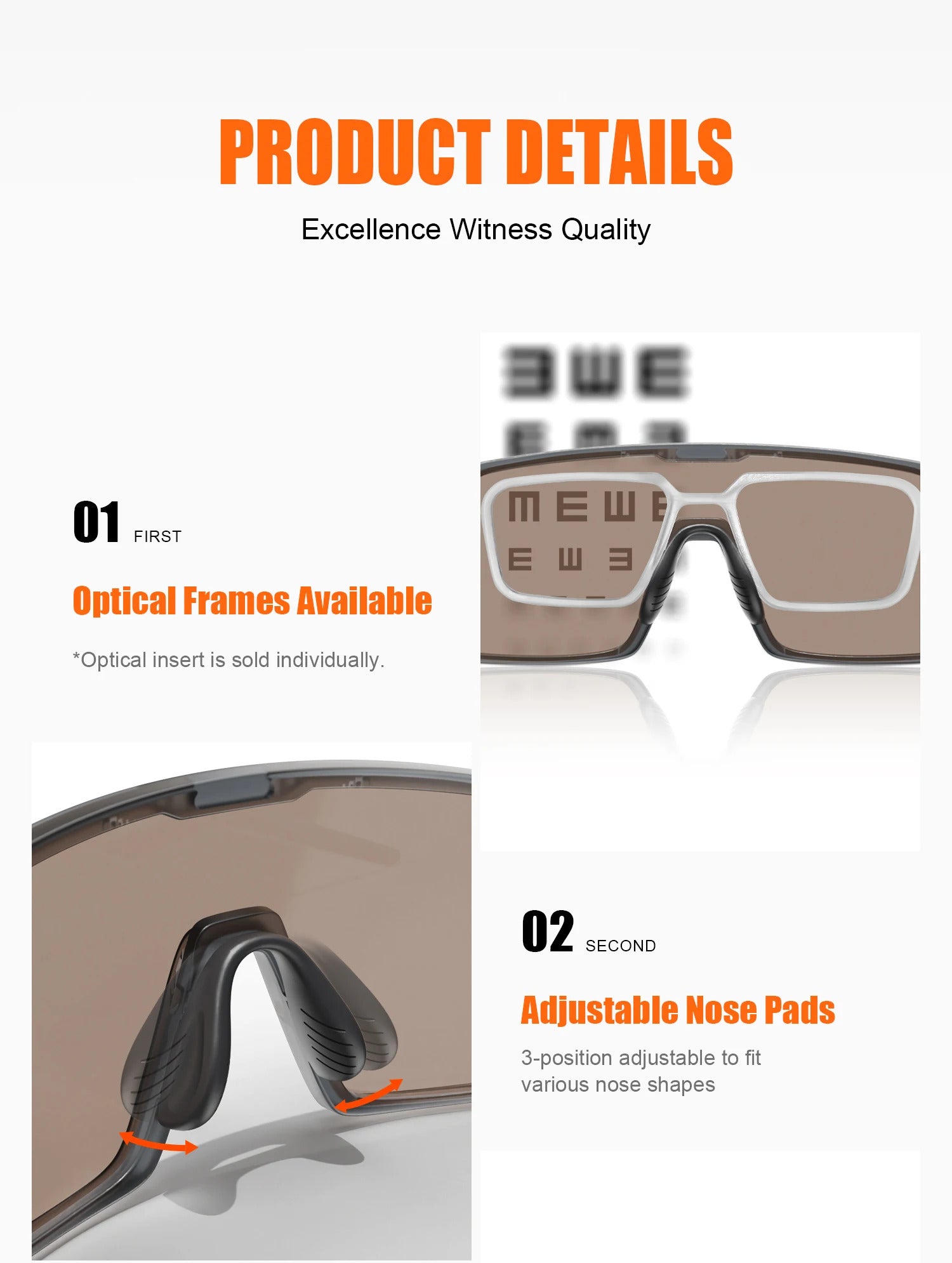 WORLUX KN-Y262-C6 sports sunglasses with polarized UV400 lens for cycling and running - image 22
