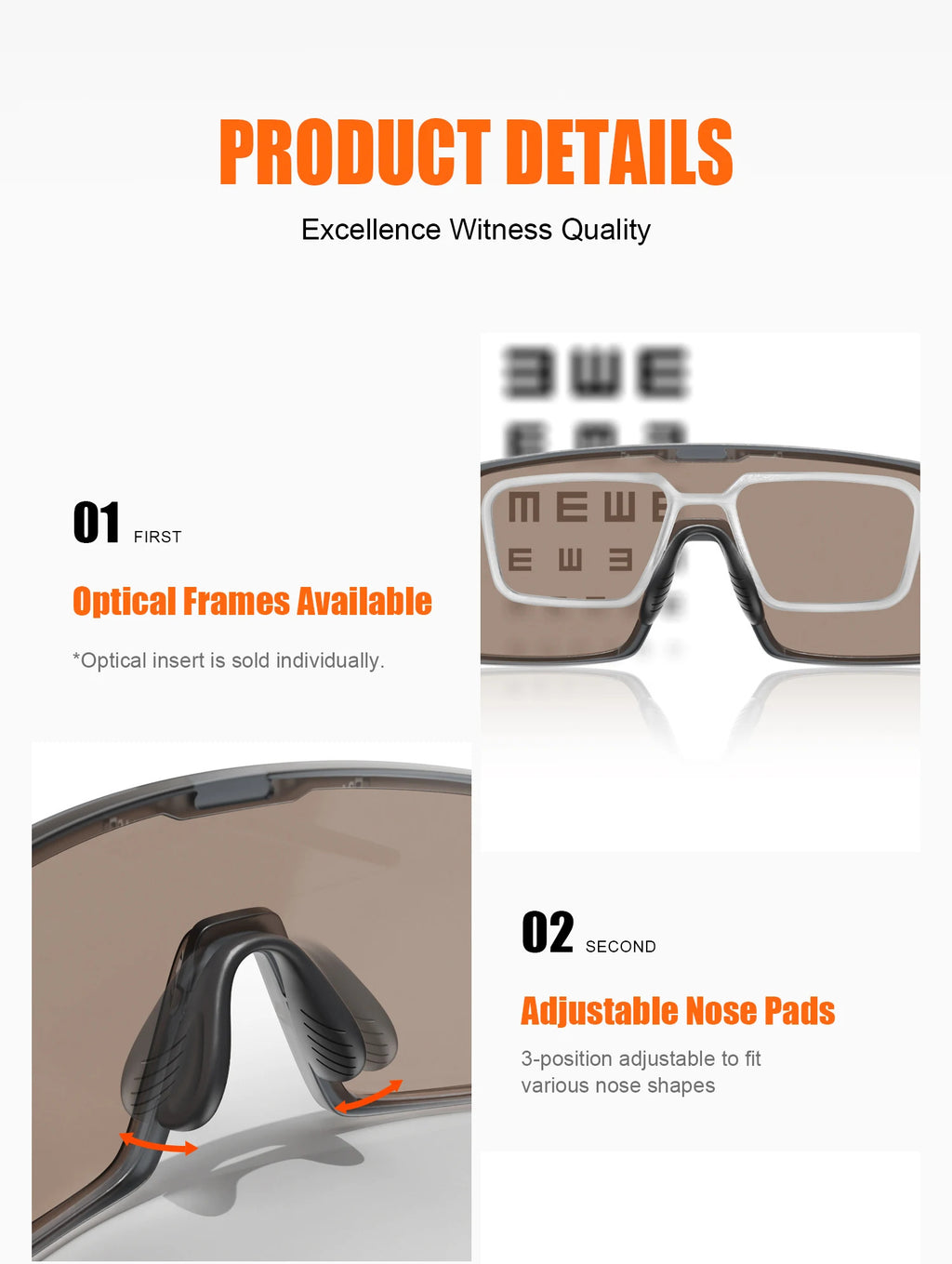 WORLUX KN-Y262-C6 sports sunglasses with polarized UV400 lens for cycling and running - image 22