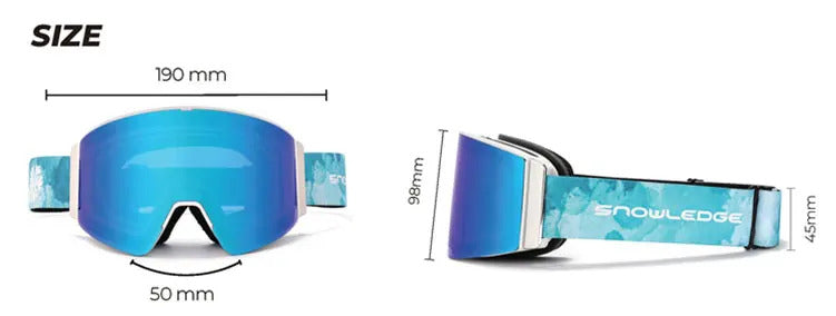 WORLUX ski goggles with frameless design for snowboarding - image 23