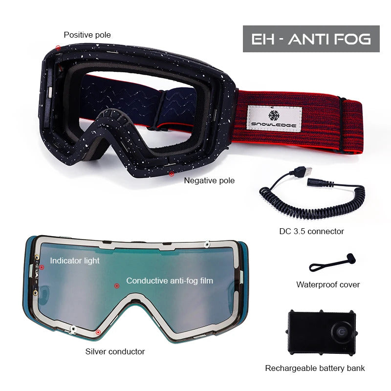 WORLUX ski goggles with magnetic lens, OTG fit for snowboarding - image 4
