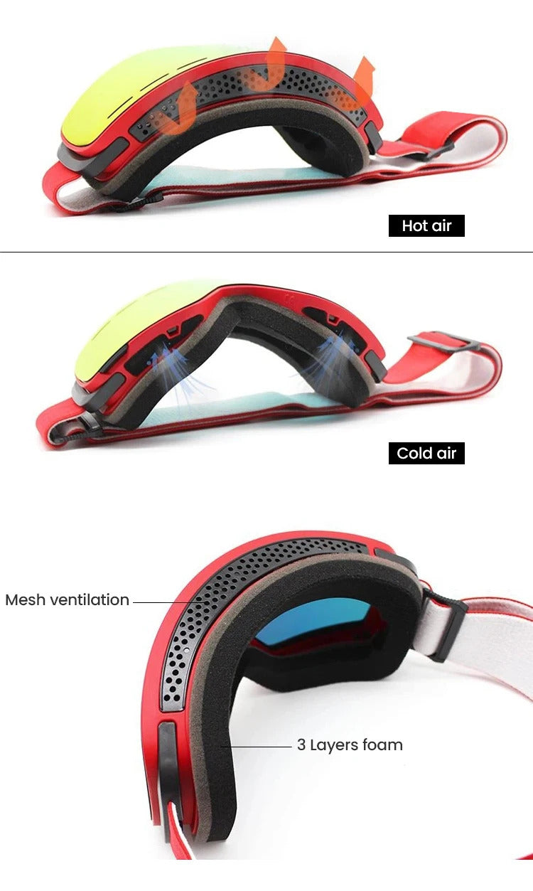 WORLUX UV400 ski goggles with anti-fog UV400 lens for snowboarding - image 16