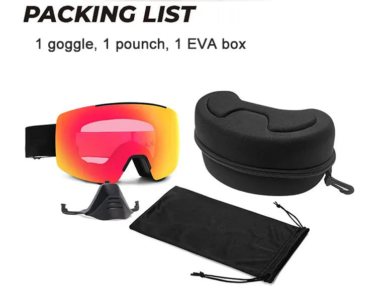 WORLUX ski goggles with magnetic lens, OTG fit for snowboarding - image 17