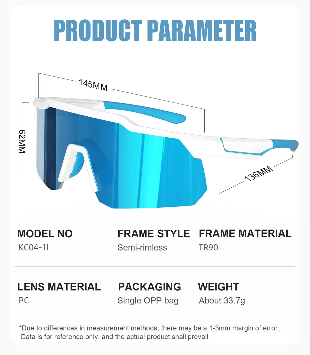 WORLUX KC04-11-C5 sports sunglasses with polarized mirrored lens for cycling and running - image 18