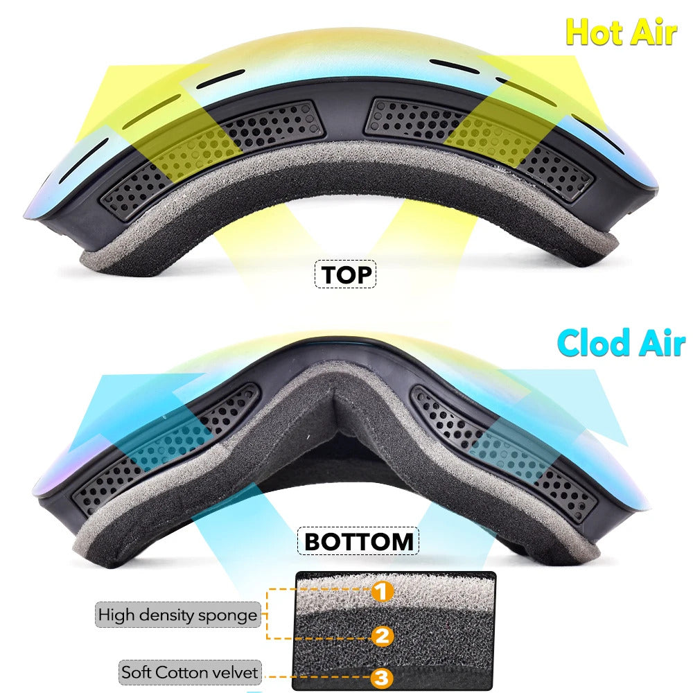 WORLUX ski goggles with frameless design for snowboarding - image 15