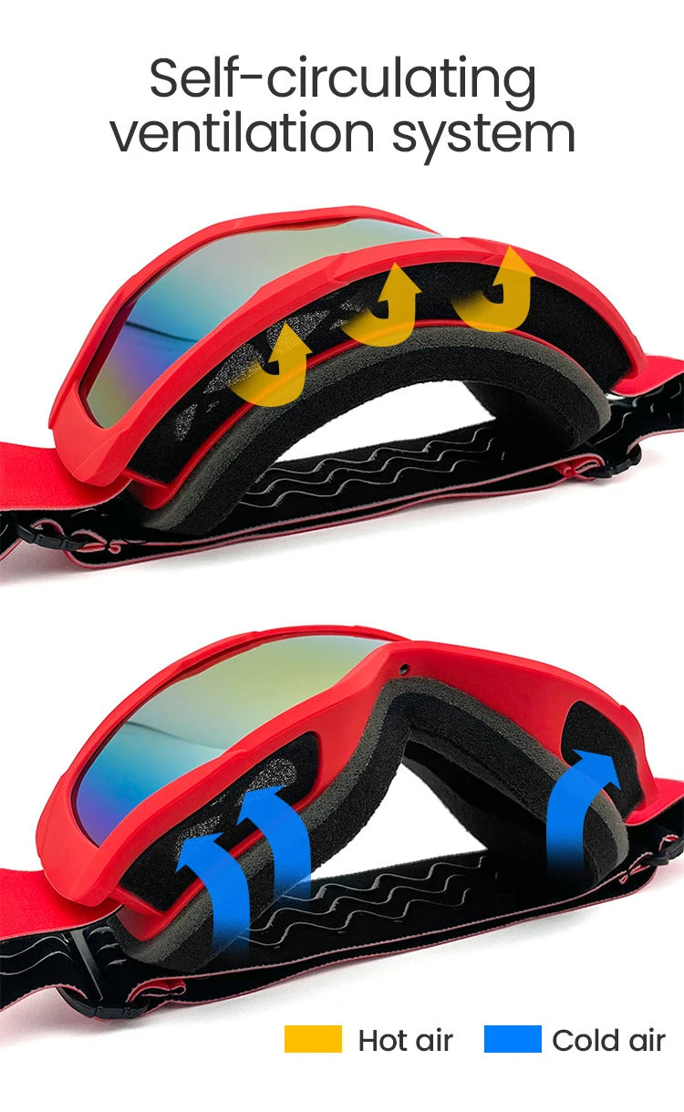WORLUX UV400 ski goggles with anti-fog UV400 lens for snowboarding - image 22