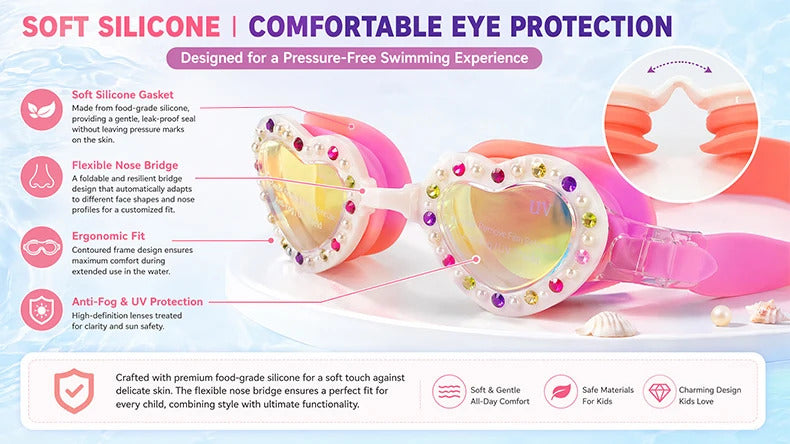 WORLUX kids anti-fog swim goggles for pool training - image 10