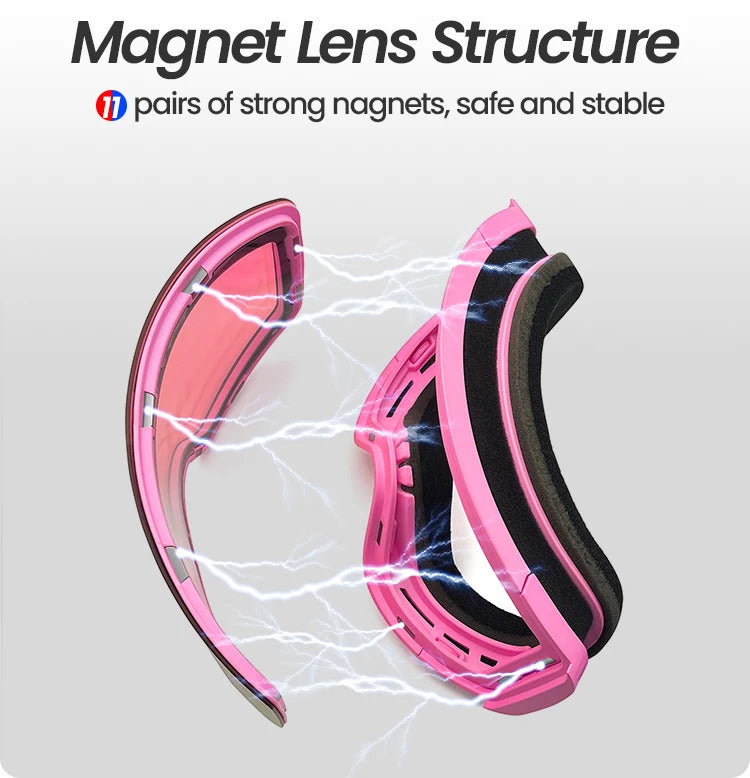 WORLUX ski goggles with magnetic lens for snowboarding - image 3