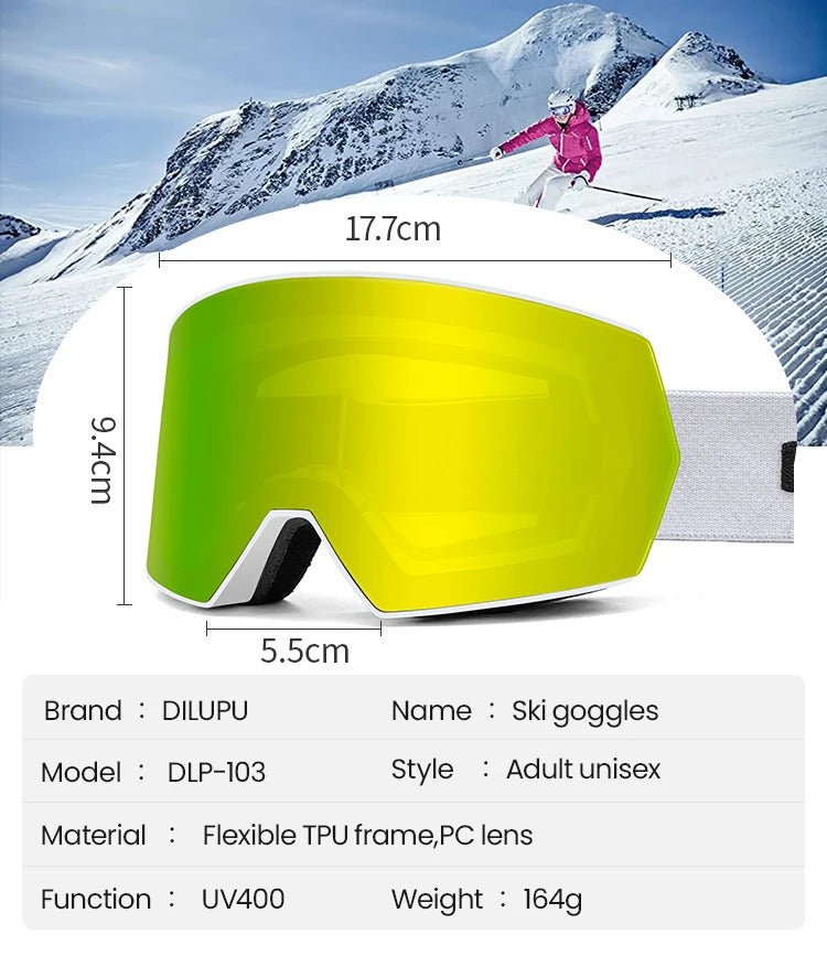 WORLUX ski goggles with magnetic lens, OTG fit for snowboarding - image 19