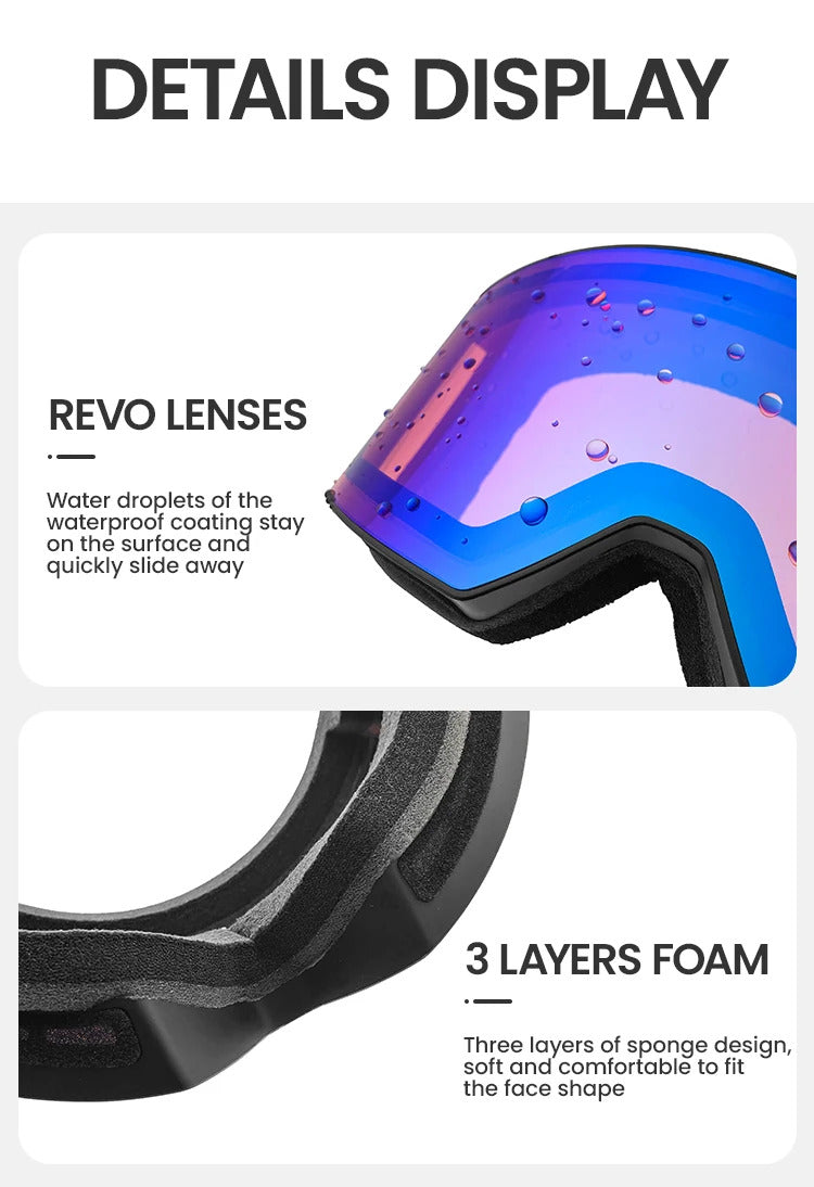 WORLUX OTG ski goggles with OTG fit, youth fit for snowboarding - image 24