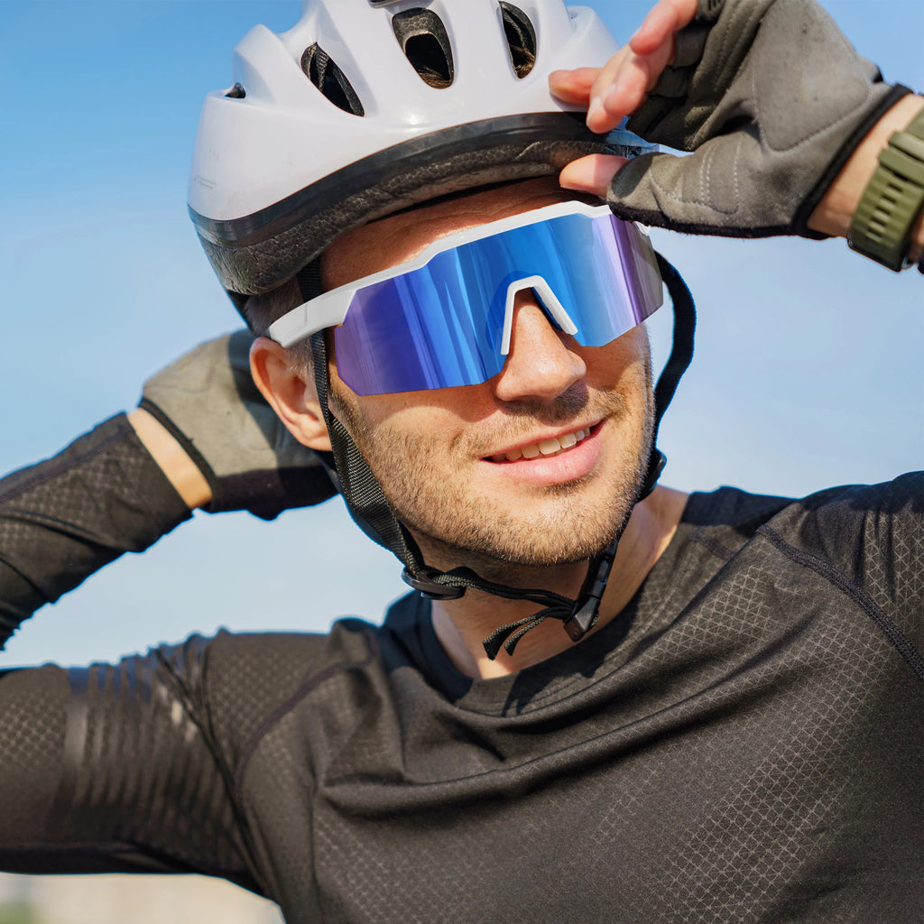 WORLUX KC04-11-C5 sports sunglasses with polarized mirrored lens for cycling and running - image 4