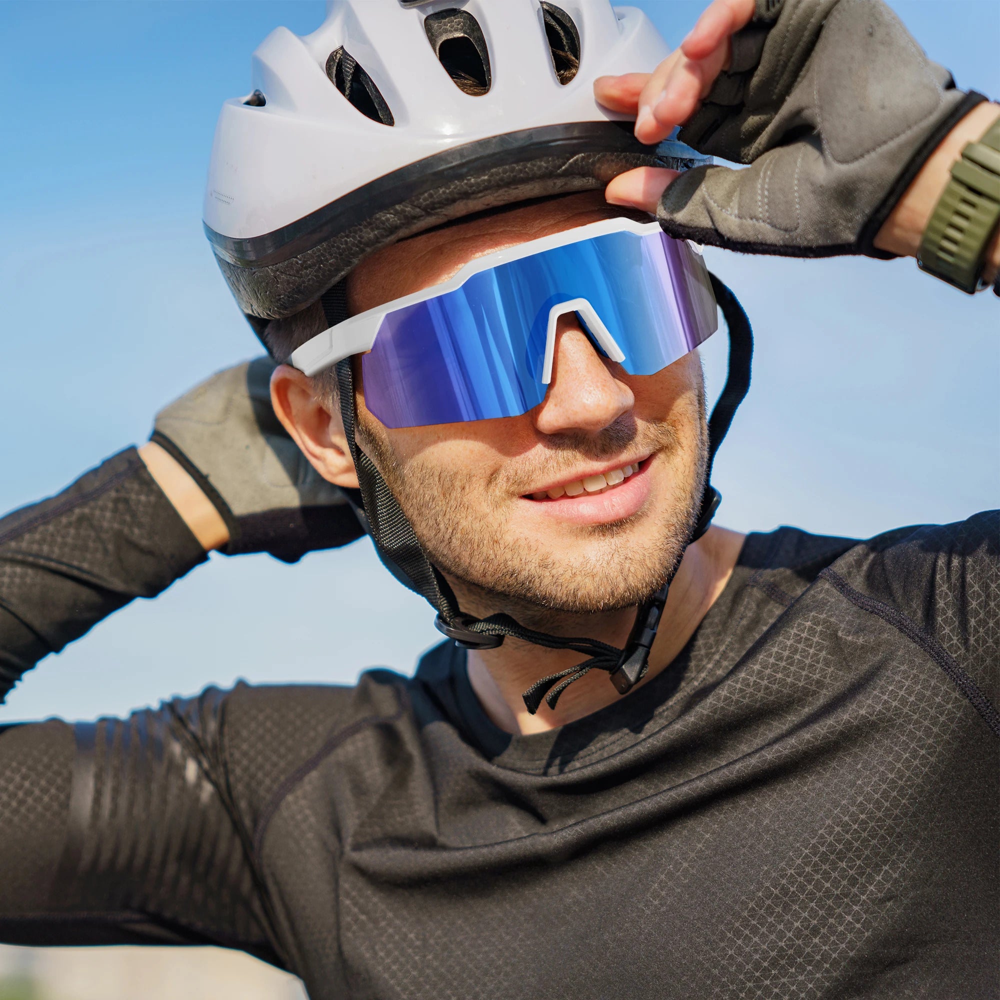 WORLUX KC04-11-C5 sports sunglasses with polarized mirrored lens for cycling and running - image 4