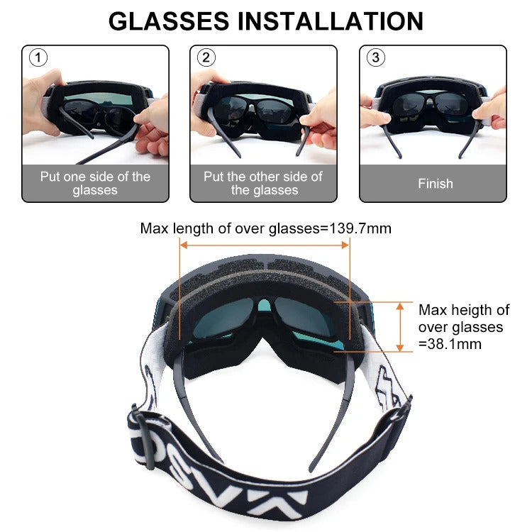 WORLUX ski goggles with anti-fog UV400 lens for snowboarding - image 28