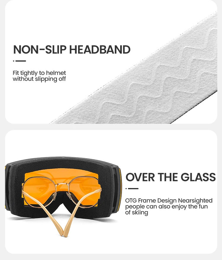 WORLUX OTG ski goggles with OTG fit, youth fit for snowboarding - image 4