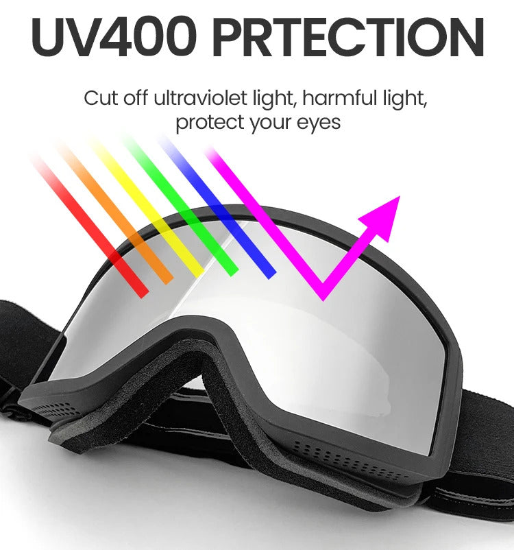 WORLUX UV400 ski goggles with anti-fog UV400 lens for snowboarding - image 28