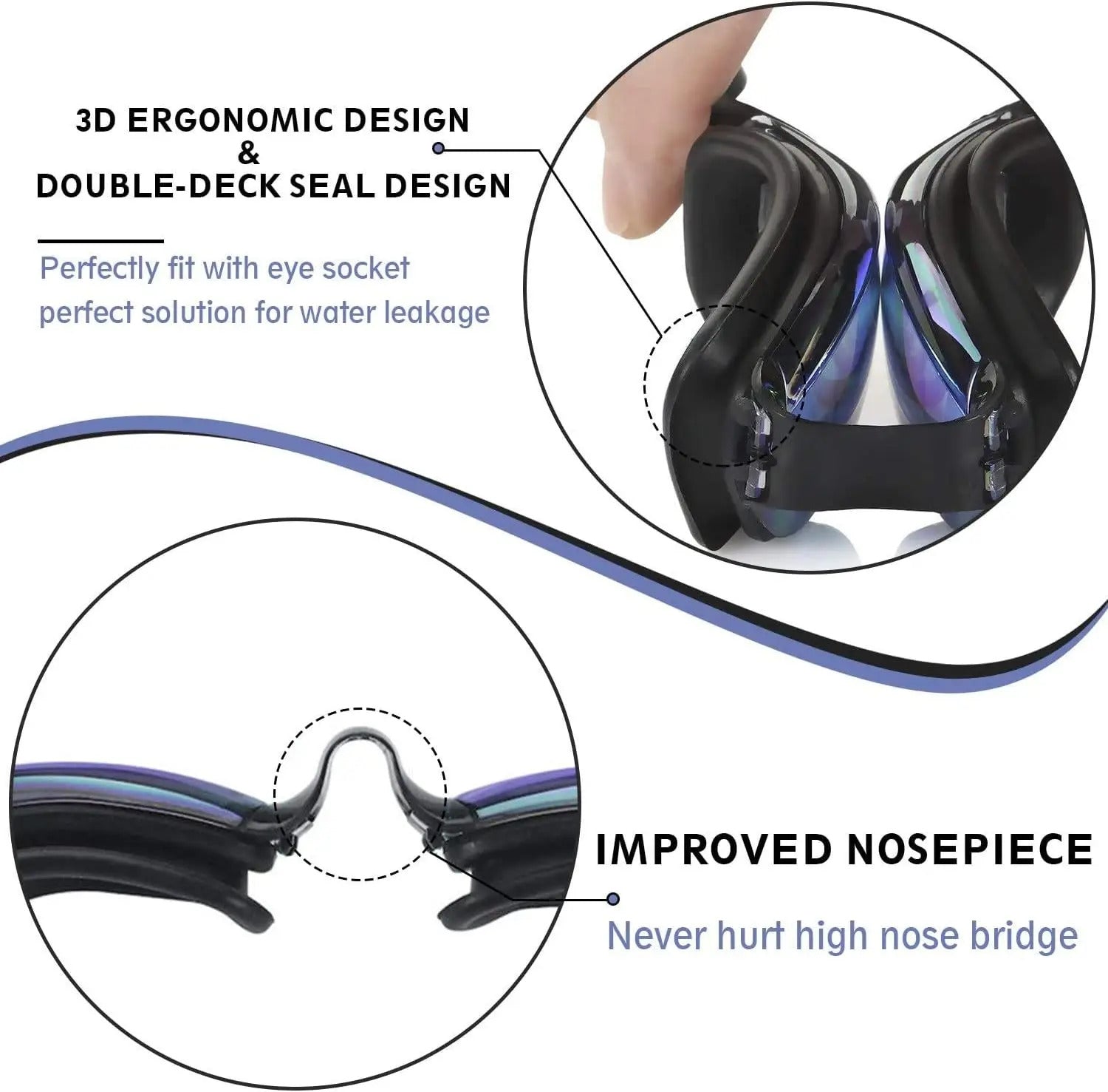 WORLUX anti-fog swim goggles for pool training - image 3