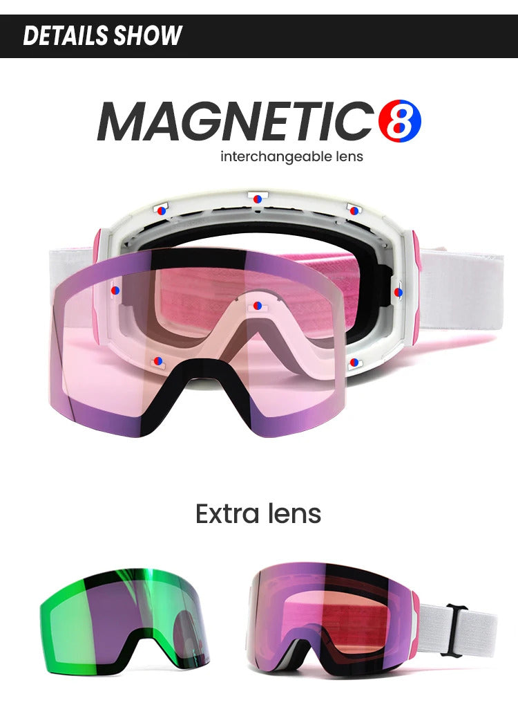 WORLUX ski goggles with magnetic lens for snowboarding - image 2