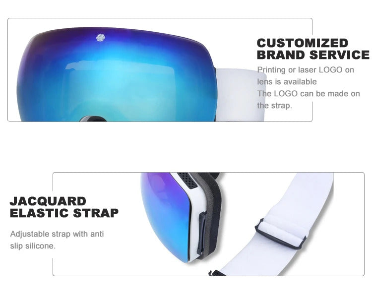 WORLUX ski goggles with anti-fog UV400 lens for snowboarding - image 2
