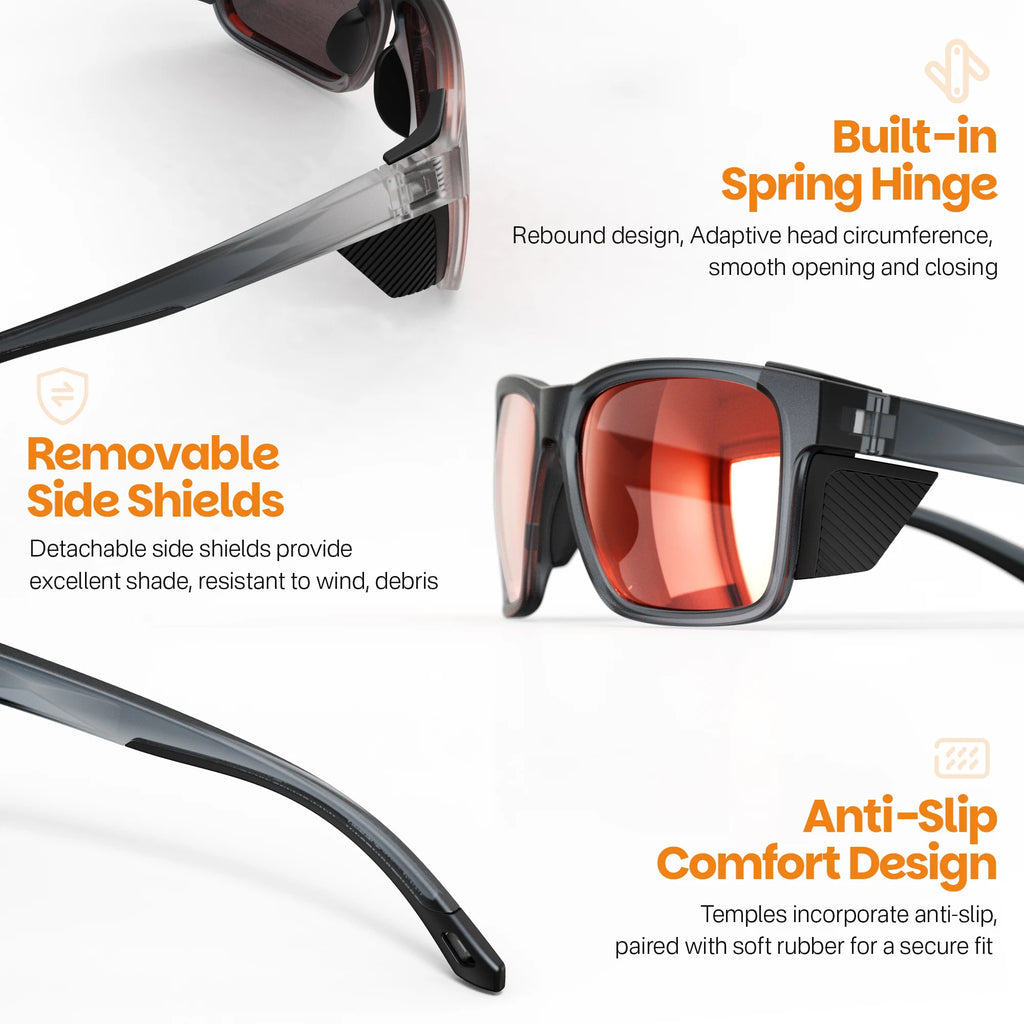 WORLUX KM-Y362F-C3 sports sunglasses with polarized mirrored lens for cycling and hiking - image 5