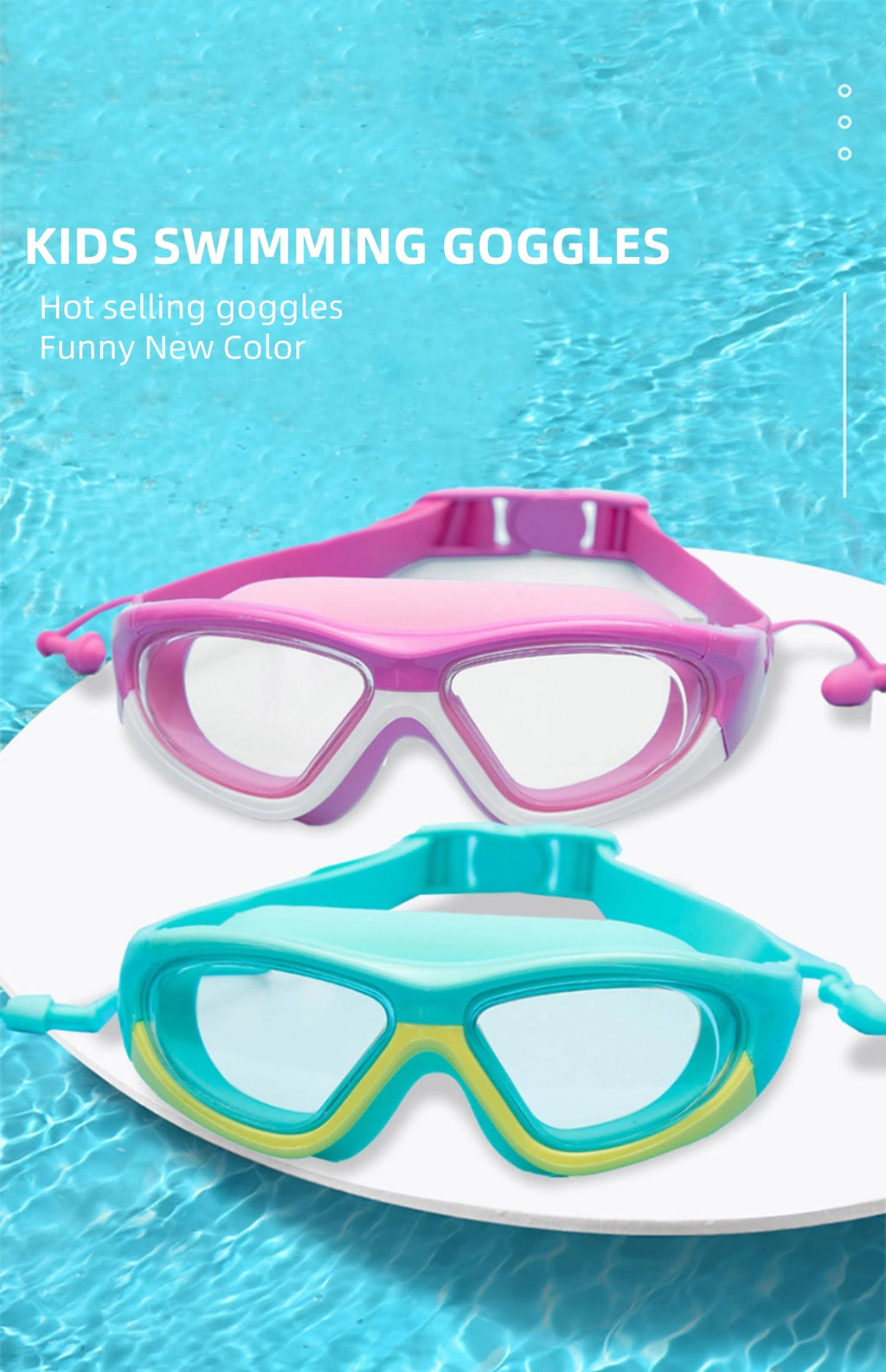 WORLUX kids anti-fog swim goggles for pool training - image 12