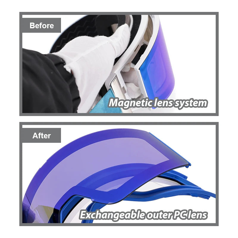 WORLUX ski goggles with magnetic lens for snowboarding - image 5