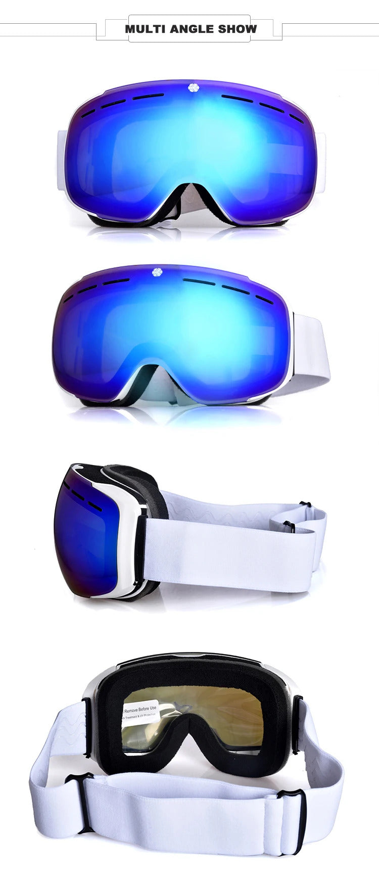 WORLUX ski goggles with anti-fog UV400 lens for snowboarding - image 18