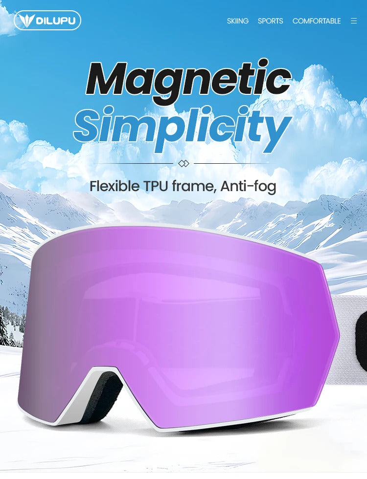 WORLUX ski goggles with magnetic lens, OTG fit for snowboarding - image 21